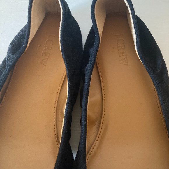 J Crew Black Suede Ballet Flats - NWOT - Picture 9 of 9